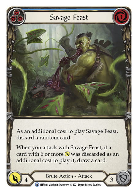Savage Feast (Blue) - Flesh and Blood TCG - MoxLand