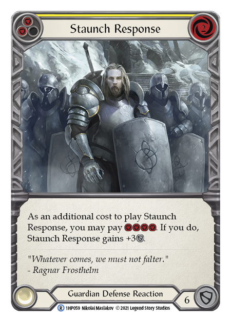 Staunch Response (Yellow) - Flesh and Blood TCG - MoxLand