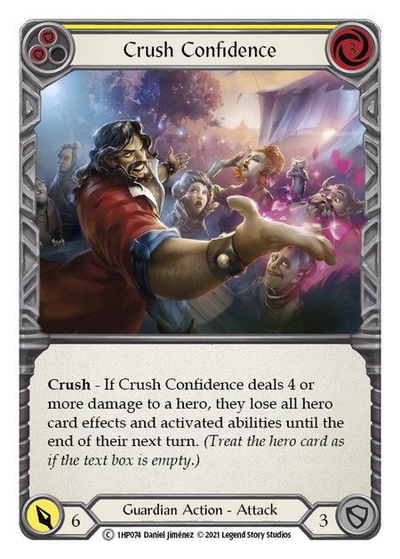 Crush Confidence (Yellow) - Flesh and Blood TCG - MoxLand