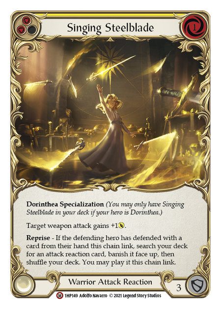 Singing Steelblade (Yellow) - Flesh and Blood TCG - MoxLand
