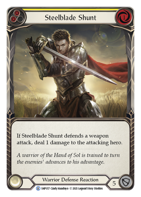 Steelblade Shunt (Yellow) - Flesh and Blood TCG - MoxLand