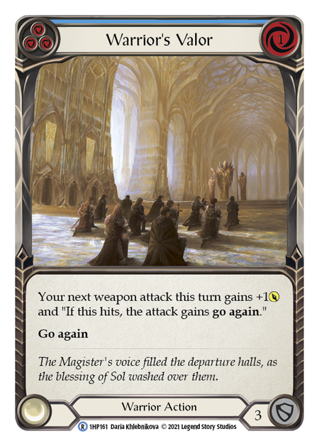Warrior's Valor (Blue) - Flesh and Blood TCG - MoxLand