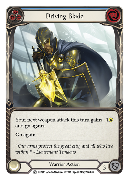 Driving Blade (Blue) - Flesh and Blood TCG - MoxLand