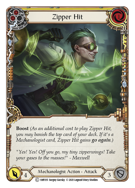 Zipper Hit (Yellow) - Flesh and Blood TCG - MoxLand