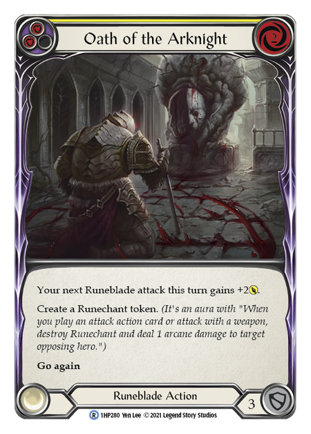 Oath of the Arknight (Yellow) - Flesh and Blood TCG - MoxLand