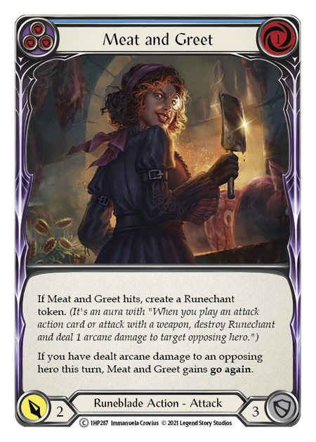 Meat and Greet (Blue) - Flesh and Blood TCG - MoxLand