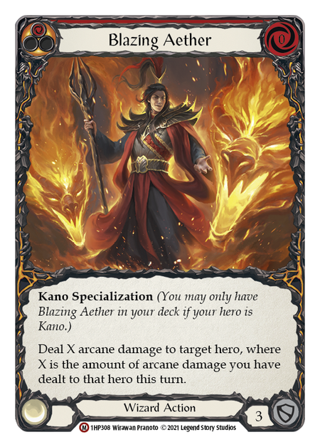 Blazing Aether (Red) - Flesh and Blood TCG - MoxLand
