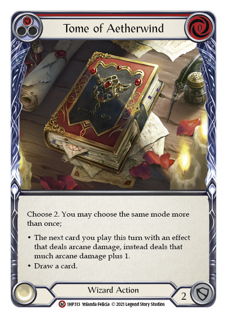 Tome of Aetherwind (Red) - Flesh and Blood TCG - MoxLand