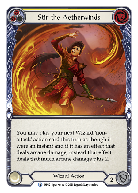 Stir the Aetherwinds (Yellow) - Flesh and Blood TCG - MoxLand