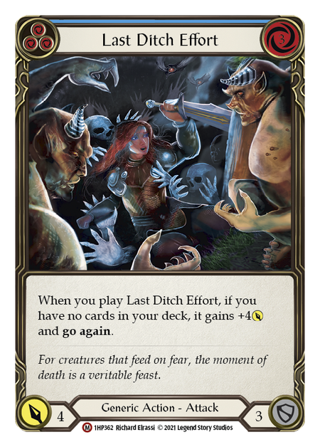 Last Ditch Effort (Blue) - Flesh and Blood TCG - MoxLand