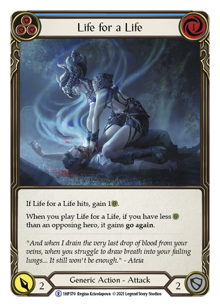 Life for a Life (Blue) - Flesh and Blood TCG - MoxLand