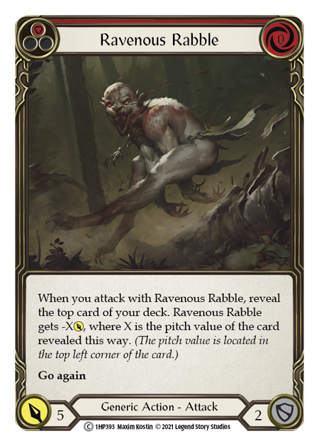 Ravenous Rabble (Red) - Flesh and Blood TCG - MoxLand