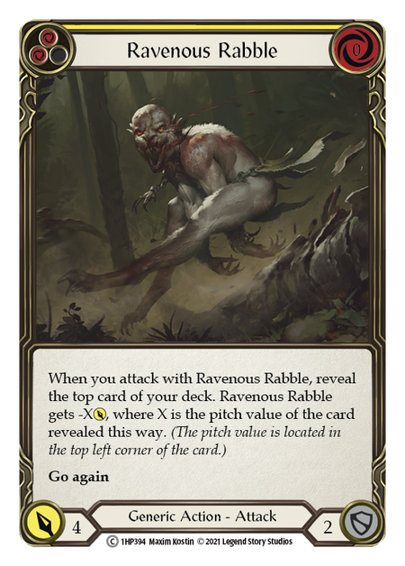 Ravenous Rabble (Yellow) - Flesh and Blood TCG - MoxLand