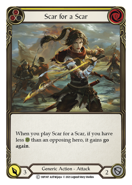 Scar for a Scar (Yellow) - Flesh and Blood TCG - MoxLand