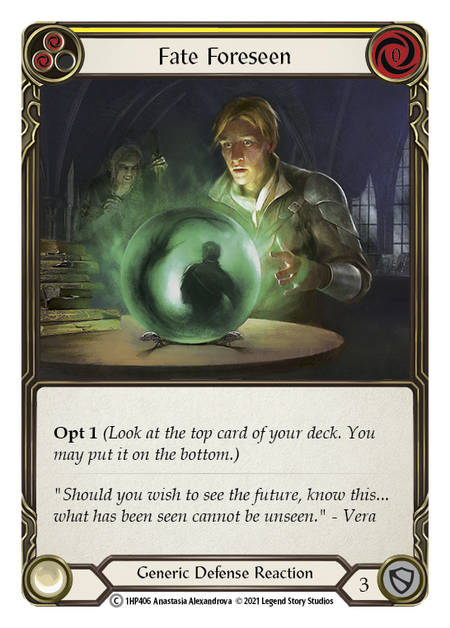 Fate Foreseen (Yellow) - Flesh and Blood TCG - MoxLand