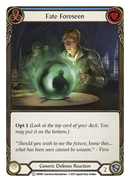 Fate Foreseen (Blue) - Flesh and Blood TCG - MoxLand