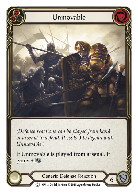 Unmovable (Yellow) - Flesh and Blood TCG - MoxLand