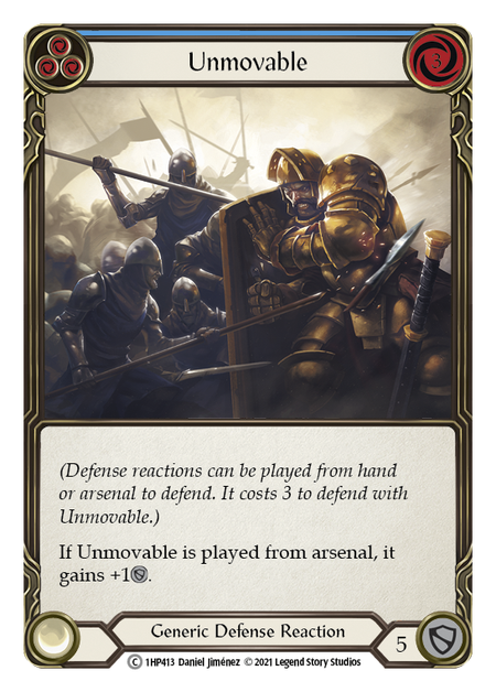 Unmovable (Blue) - Flesh and Blood TCG - MoxLand