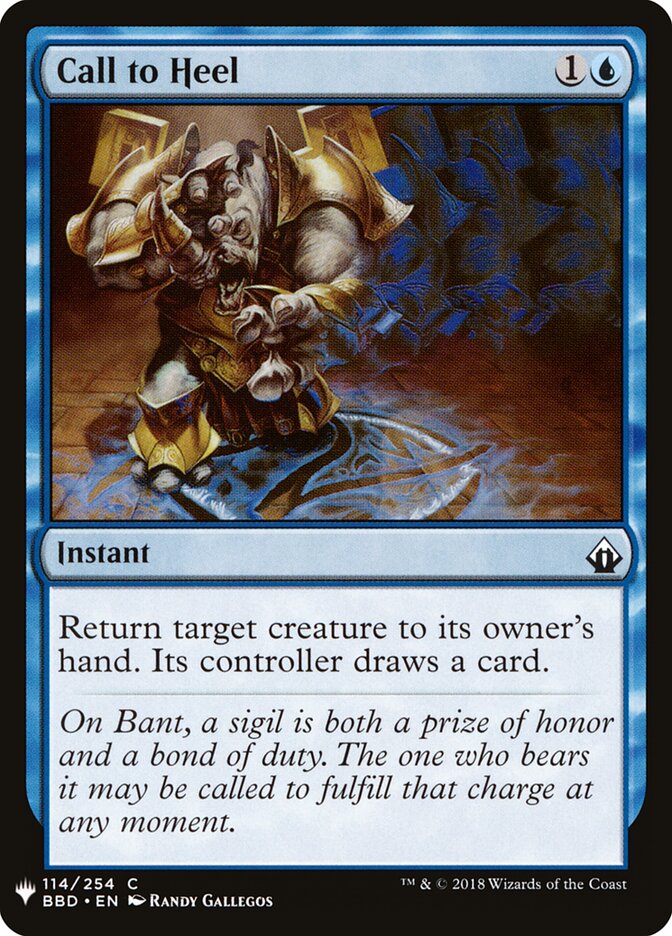 Chamado à Obediência / Call to Heel - Magic: The Gathering - MoxLand