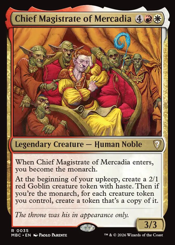 Chief Magistrate of Mercadia - Magic: The Gathering - MoxLand