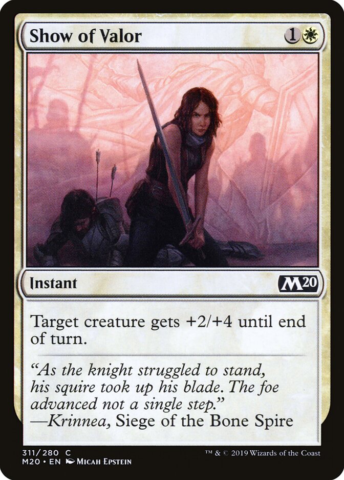Demonstração de Bravura / Show of Valor - Magic: The Gathering - MoxLand