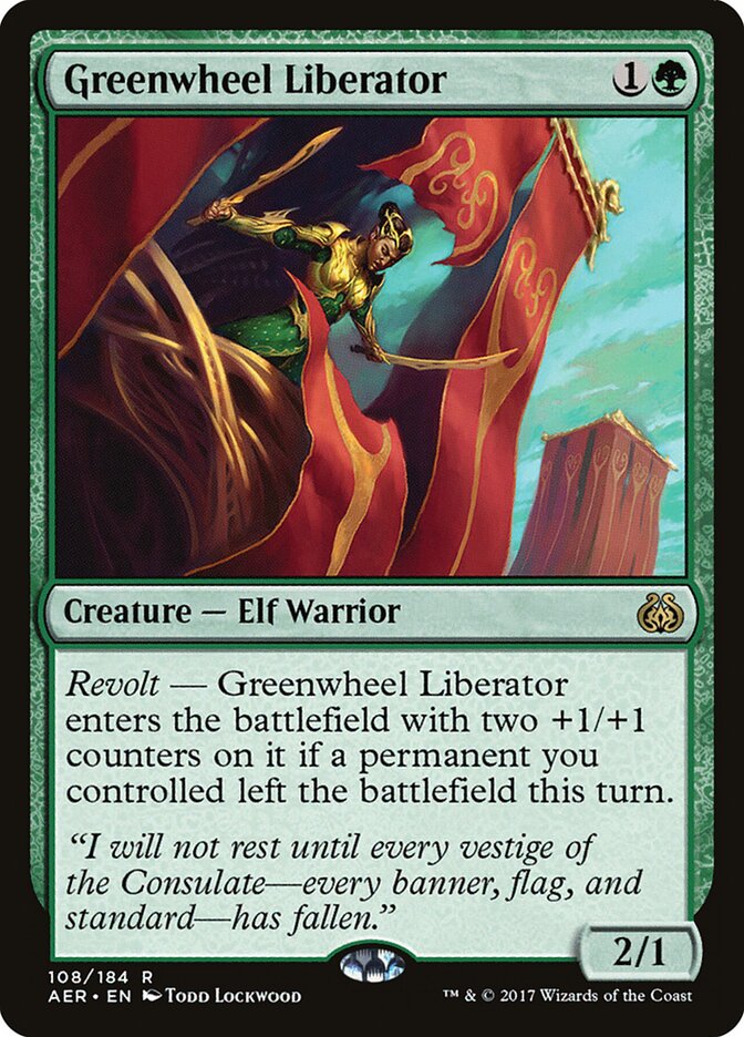 Libertadora Rodaverde / Greenwheel Liberator - Magic: The Gathering - MoxLand