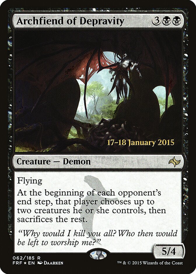 Arquidemônio da Depravação / Archfiend of Depravity - Magic: The Gathering - MoxLand