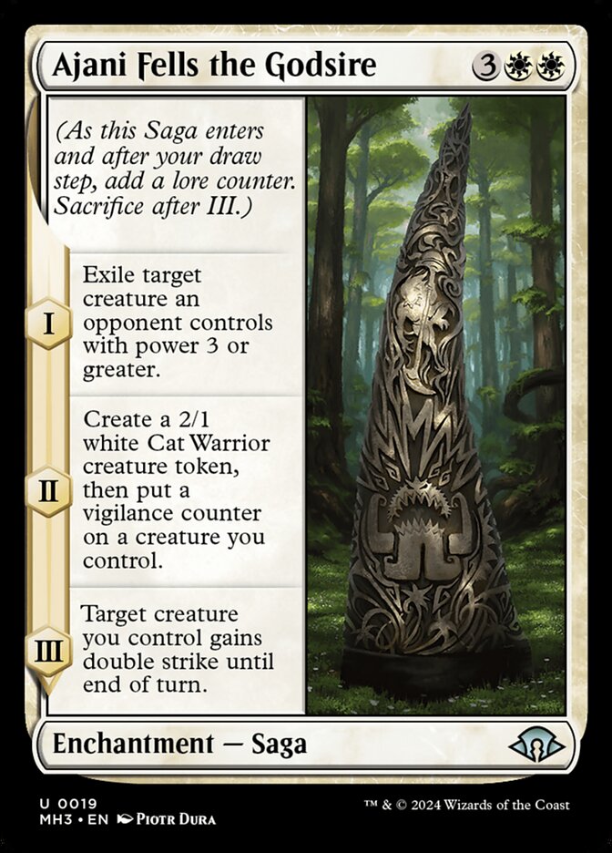 Ajani Derruba o Sacrogenitor / Ajani Fells the Godsire - Magic: The Gathering - MoxLand