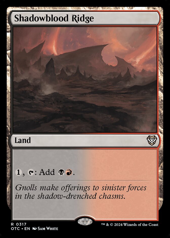 Serra de Sanguesombra / Shadowblood Ridge - Magic: The Gathering - MoxLand