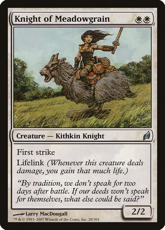 Cavaleiro de Campinagrão / Knight of Meadowgrain - Magic: The Gathering - MoxLand