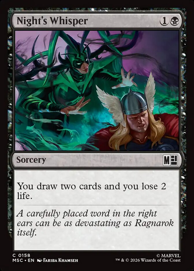 Sussurro da Noite / Night's Whisper - Magic: The Gathering - MoxLand