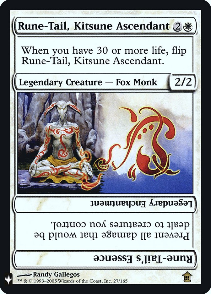 Cauda-Runa, Ascendente Kitsune / Rune-Tail, Kitsune Ascendant / Rune-Tail's Essence - Magic: The Gathering - MoxLand