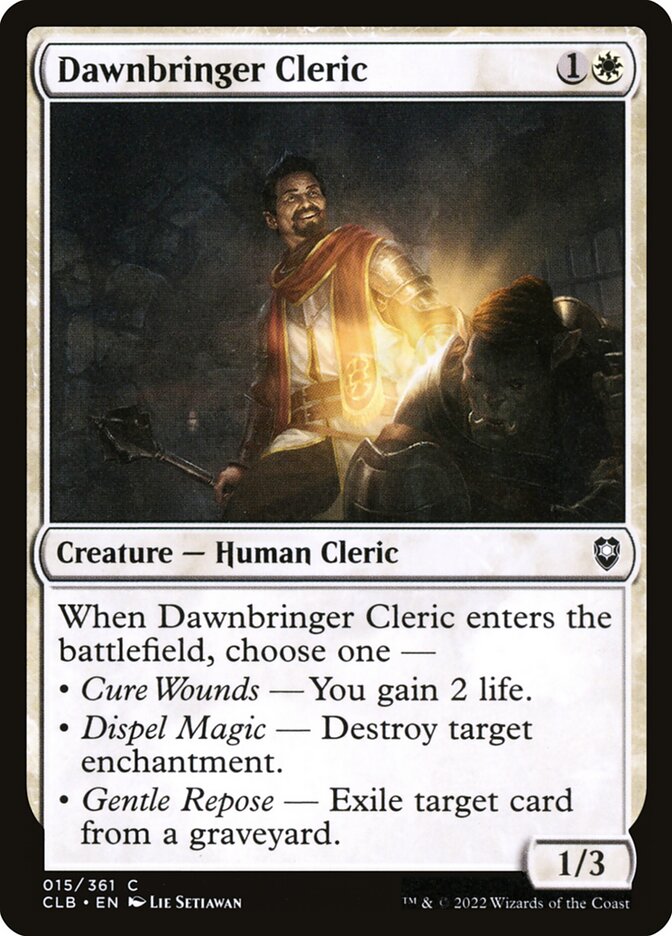 Clérigo Arauto da Aurora / Dawnbringer Cleric - Magic: The Gathering - MoxLand