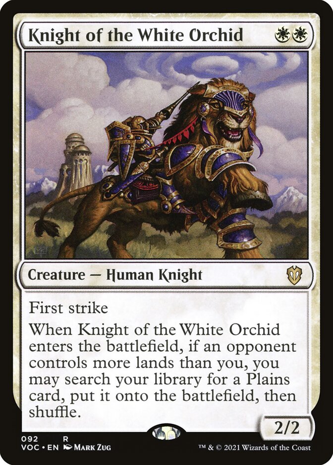 Cavaleiro da Orquídea Branca / Knight of the White Orchid - Magic: The Gathering - MoxLand