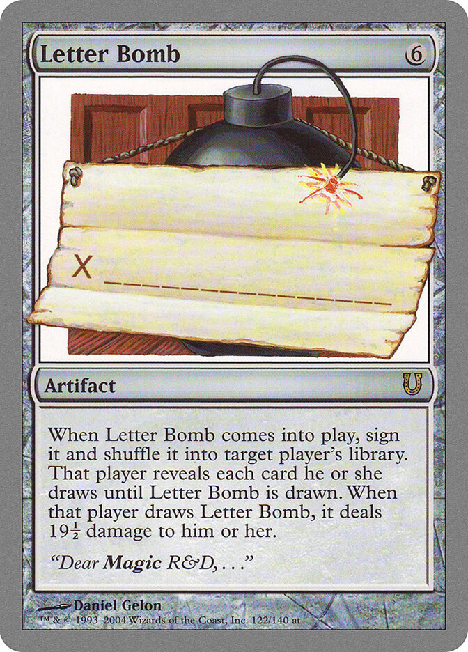 Letter Bomb - Magic: The Gathering - MoxLand