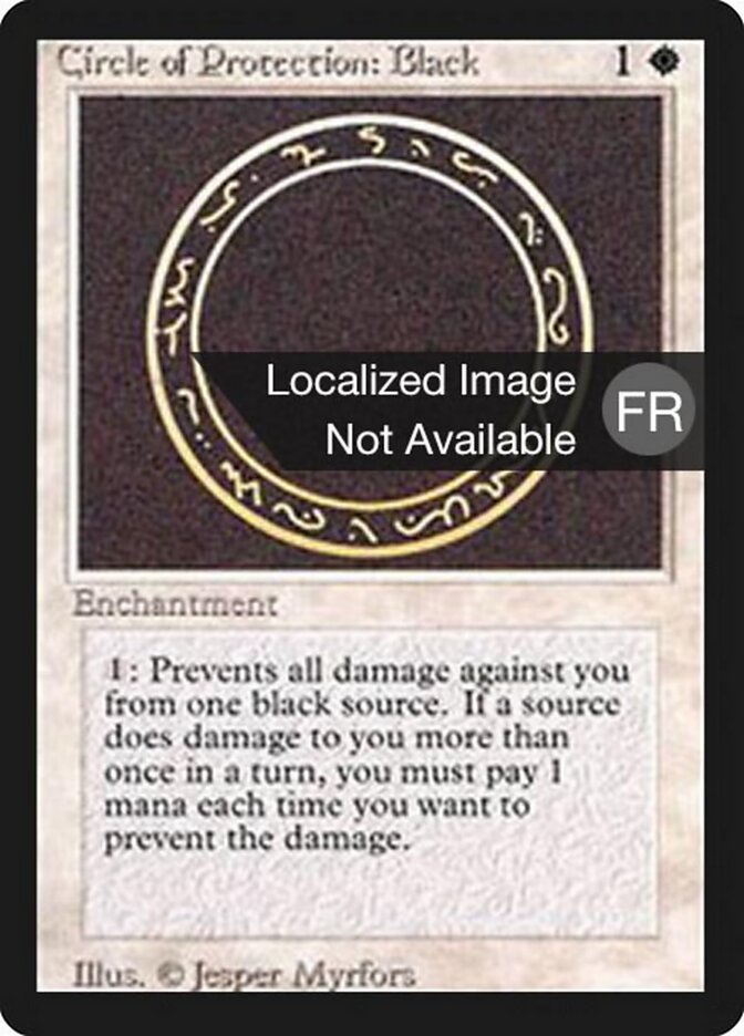 Círculo de Proteção: Preto / Circle of Protection: Black - Magic: The Gathering - MoxLand