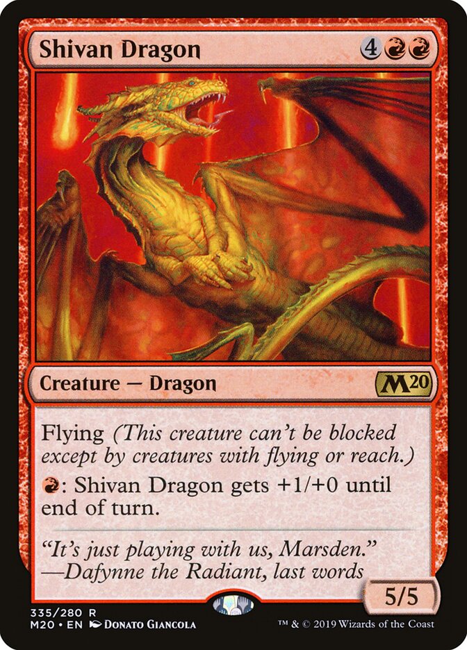 Dragão de Shiva / Shivan Dragon - Magic: The Gathering - MoxLand