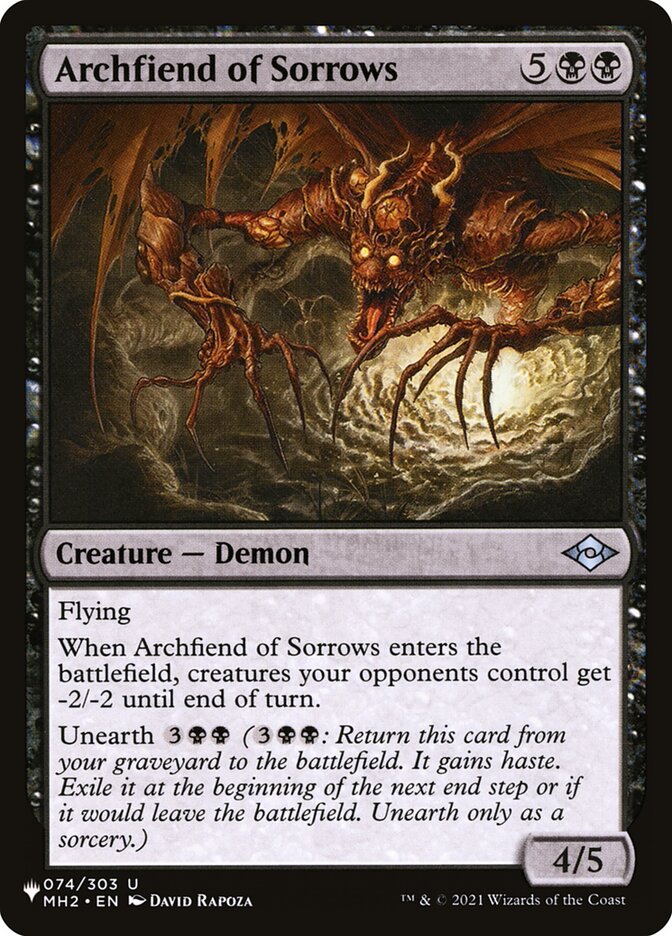 Arquidemônio dos Pesares / Archfiend of Sorrows - Magic: The Gathering - MoxLand