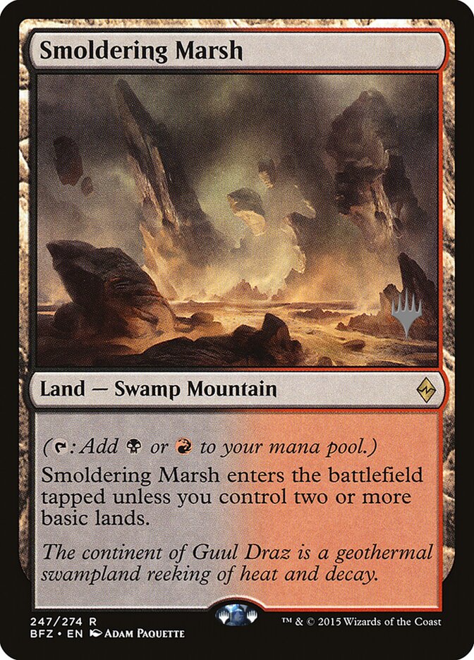 Pântano Ardente / Smoldering Marsh - Magic: The Gathering - MoxLand