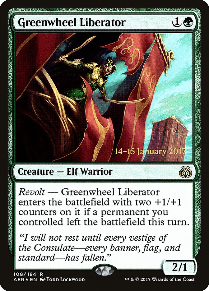 Libertadora Rodaverde / Greenwheel Liberator - Magic: The Gathering - MoxLand