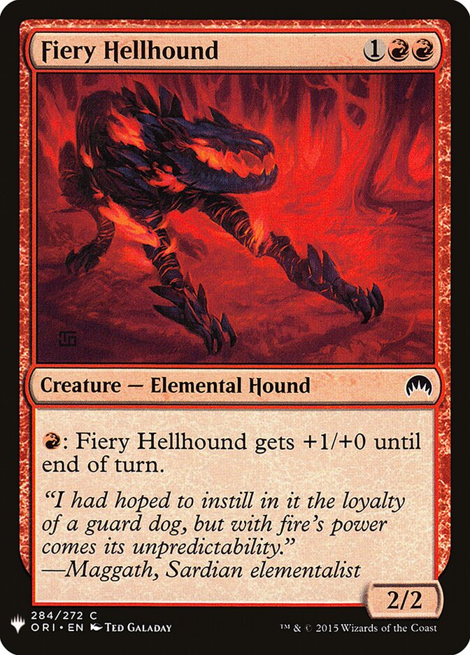 Sabujo Infernal / Fiery Hellhound - Magic: The Gathering - MoxLand