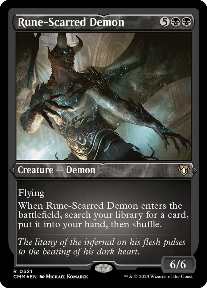 Demônio das Cicatrizes Rúnicas / Rune-Scarred Demon - Magic: The Gathering - MoxLand