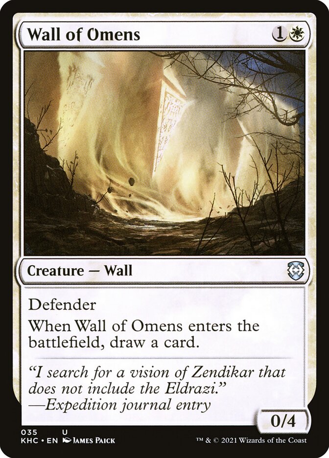 Barreira de Agouros / Wall of Omens - Magic: The Gathering - MoxLand