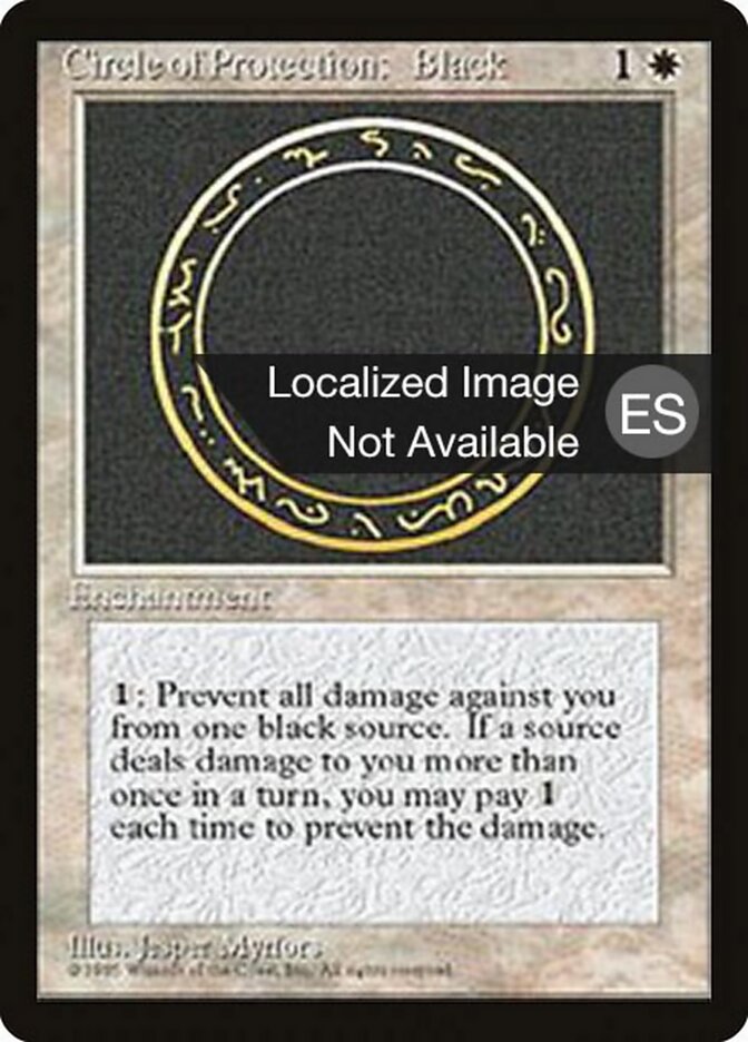 Círculo de Proteção: Preto / Circle of Protection: Black - Magic: The Gathering - MoxLand