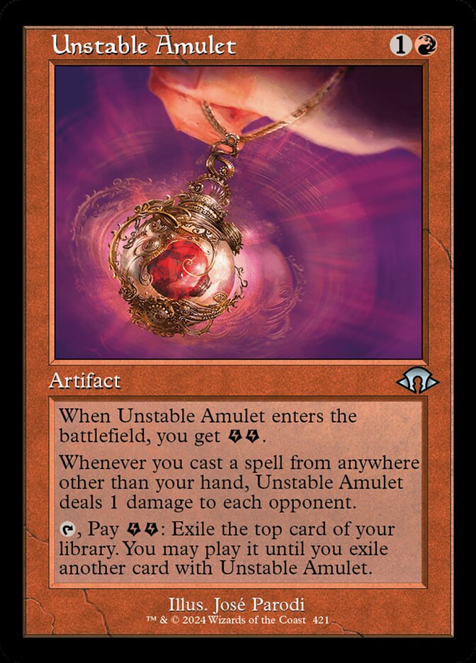 Amuleto Instável / Unstable Amulet - Magic: The Gathering - MoxLand