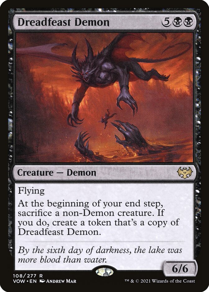 Demônio do Banquete Pavoroso / Dreadfeast Demon - Magic: The Gathering - MoxLand