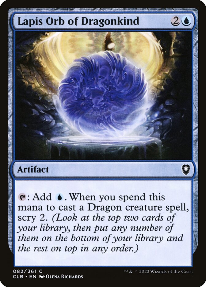 Orbe dos Dragões de Lápis-lazúli / Lapis Orb of Dragonkind - Magic: The Gathering - MoxLand