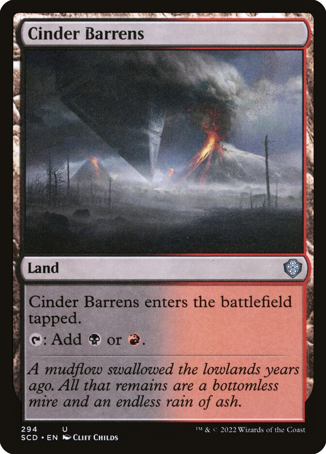 Desolação de Cinzas / Cinder Barrens - Magic: The Gathering - MoxLand