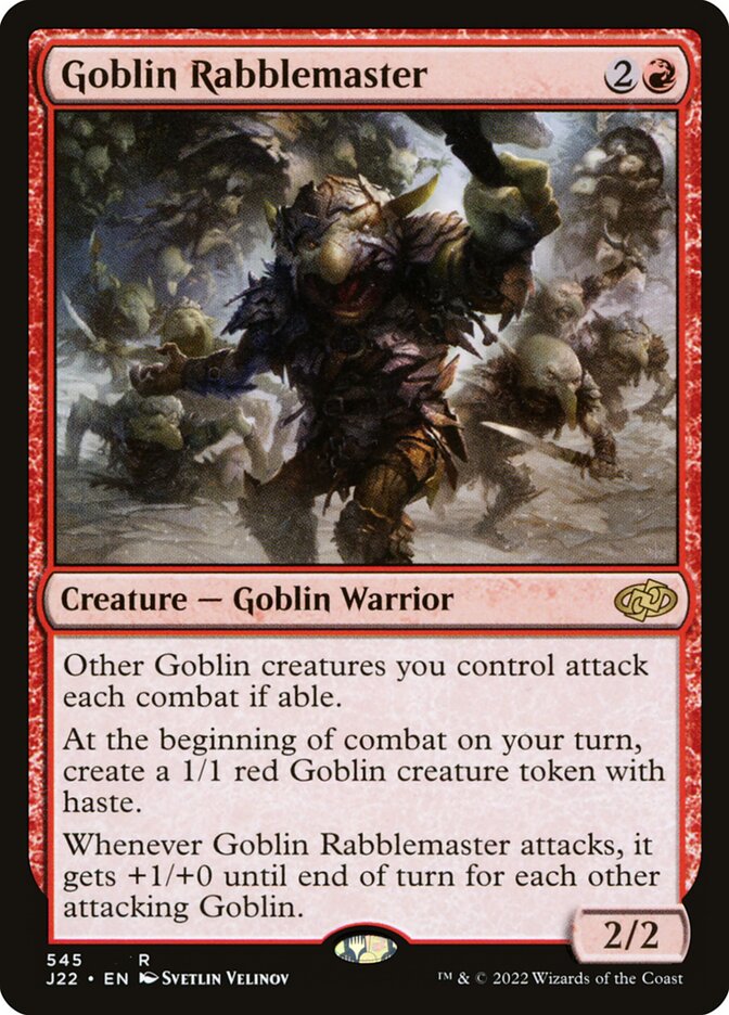 Goblin Líder da Plebe / Goblin Rabblemaster - Magic: The Gathering - MoxLand