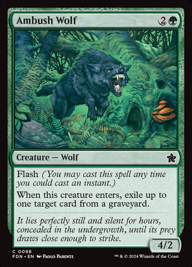 Lobo de Emboscada / Ambush Wolf - Magic: The Gathering - MoxLand